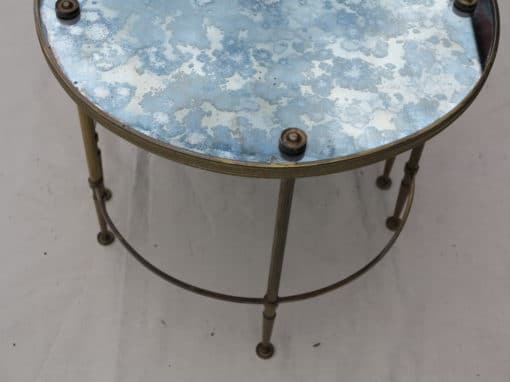1950 Tripartite table tans and aged mirror style Maison Bagués - Image 4