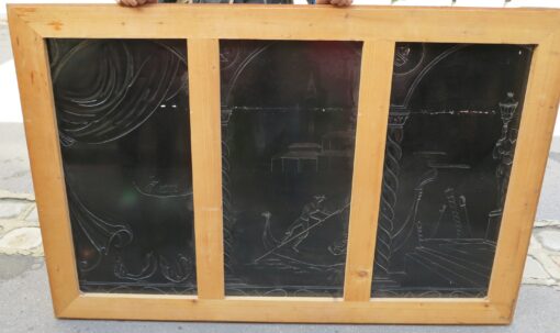 1950′ Eglomised Panel “Gondola ride for the Carnival of Venice” - Image 8