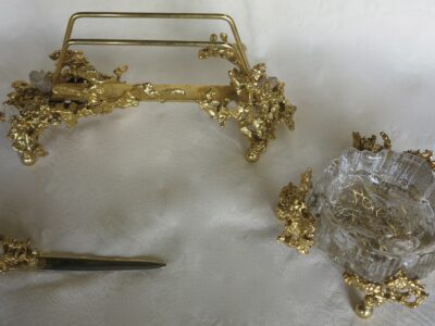 Parure de bureau  Bronze et Cristal par Boeltz /Roméo