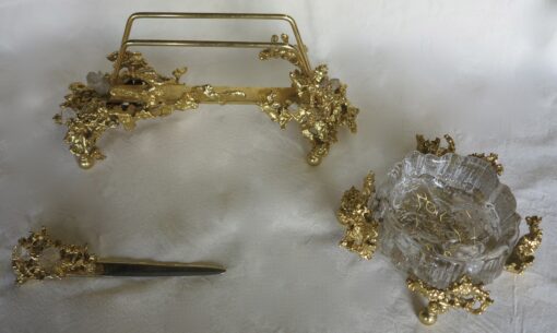Parure de bureau  Bronze et Cristal par Boeltz /Roméo