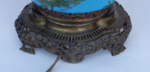 1890' Lamp Compartmentalized Japan Birds and Flowers - Image 3