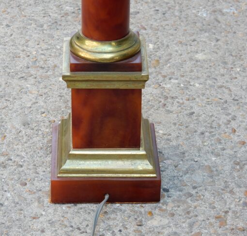 1950/70 Lampe Maison Jansen, Laiton et Bakélite, Couleur Ambre – Image 3