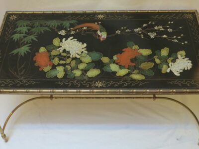 1970' Coffee Table Style Baguès Ringed Lacquer of China