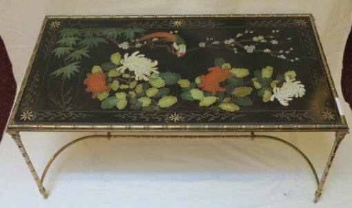 1970' Coffee Table Style Baguès Ringed Lacquer of China