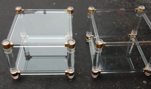 1970' Pair of Ends of Sofa in Lucite in The Style of Roméo - Image 3