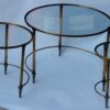 1950/70 Série de Tables Gigognes Rondes Maison Ramsay de Style en Laiton