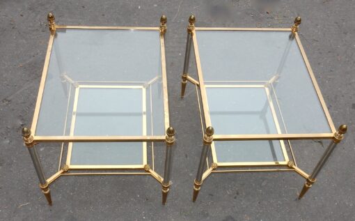 1950/70' Paire de Bouts de Canapé Maison Jansen 48 X 62 X H 49 cm