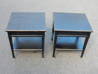 1950/70 'Pair Of End Of Sofa  China Lacquer Or painted Style Maison Jansen Tray 42.5 X 38.5 cm