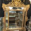 1880 Mirror parecloses mercury with shell gilted with sheet of gold 169x127 cm