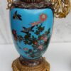 1890' Paire de Lampes Cloisonnées Japon Aux Oiseaux et Dragons – Image 8