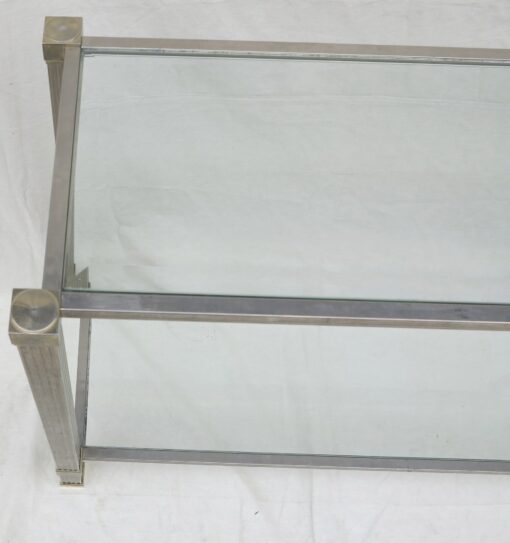 Console Pierre Vandel silvered and guilted Ends - Image 7