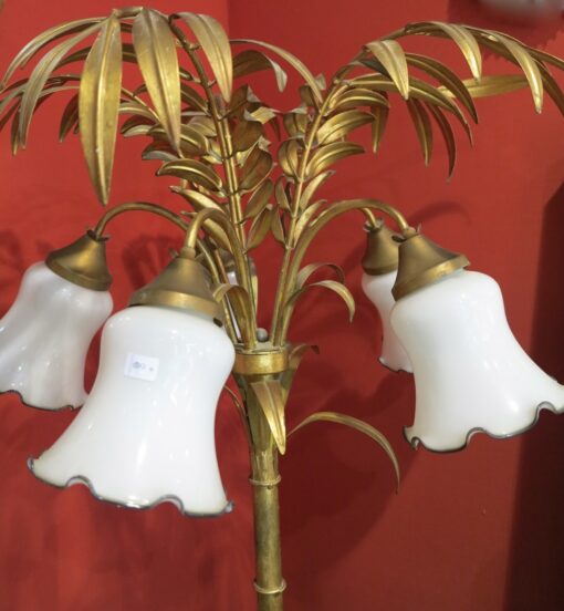 Floor Lamp bamboo golden iron 1970 - Image 4