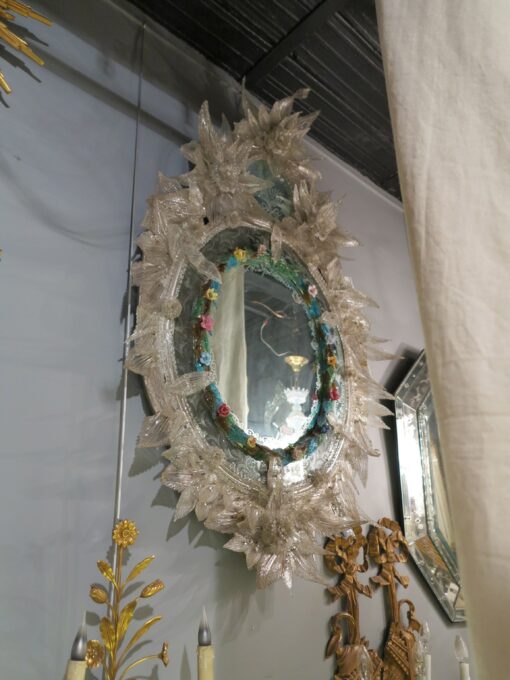Murano mirror with leaves - Image 2