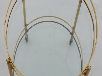 1970' Maison Jansen Brass Rolling Bar