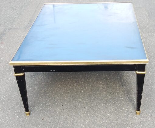 1950/70 Coffee Table Wood Lacquered Black Maison Jansen 120 x 80 cm - Image 5