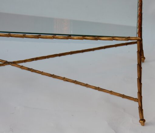 1950/70' Coffee Table Maison Charles, Top In Glass  116 X 62 cm - Image 4
