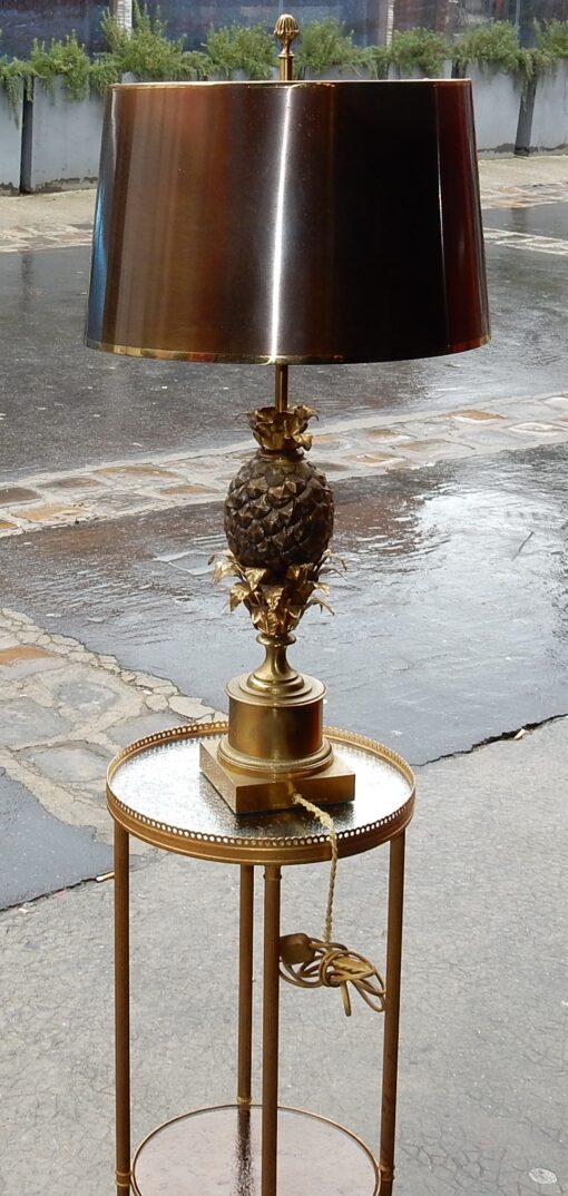 1950/70 Pin Apple  Bronze Lamp Signed  Charles & Fils - Image 4