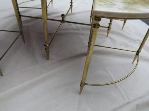1950/70' Table Basse Maison Baguès en Bronze et ses 4 Tables en Angles – Image 5
