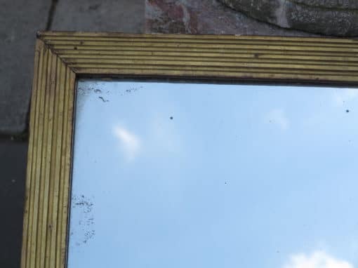 Miroir à Canaux Plats et Dorés Feuilles d'Or Glace Mercure 138 X 105 cm – Image 2