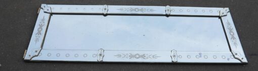 1900' Venice Rectangular Mirror with Flowers and Bubbles 200 x 67 cm - Image 6