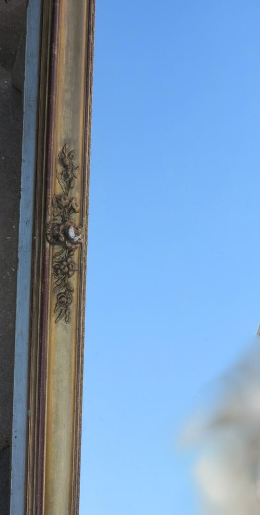 Miroir  Rectangle Bois Doré Feuilles d'Or Style Louis XV 155 x 96 x 7 cm(Réservé) – Image 6