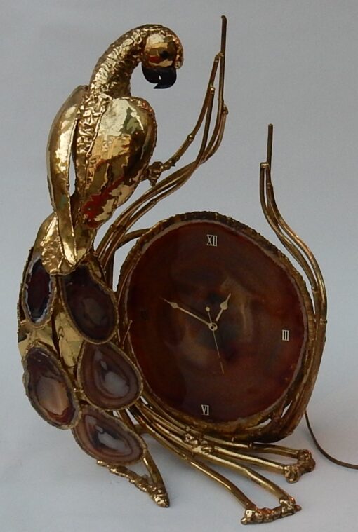 1970 'Enlightening Clock with Parrot FERNANDEZ or DUVAL BRASSEUR For HONORE - PARIS - Image 2