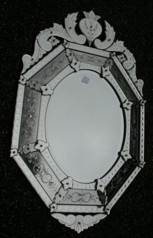 1950' Miroir Vénitien Octogonal et Ovale 22/02