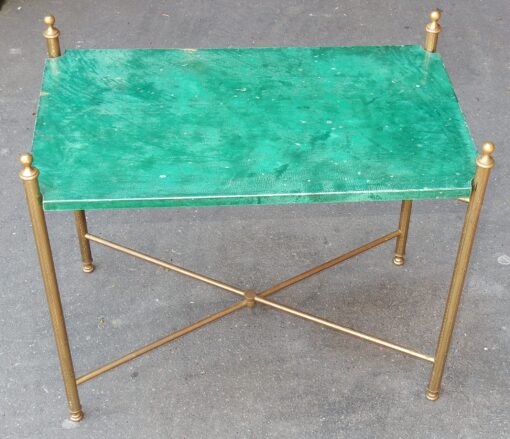 1970 'End of Sofa Aldo Tura Damascene Brass