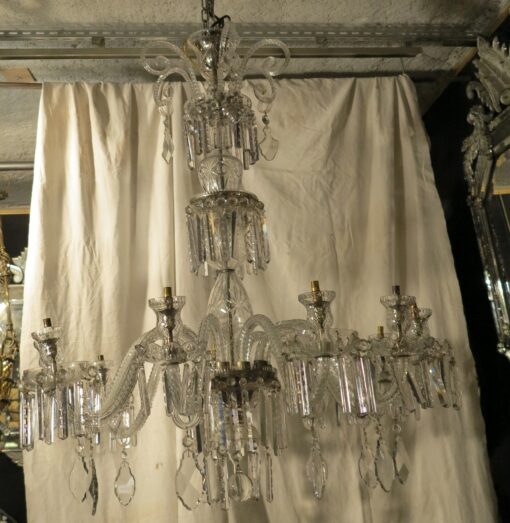1890' Lustre en Cristal de Bohême 10 Bras de Lumière – Image 5