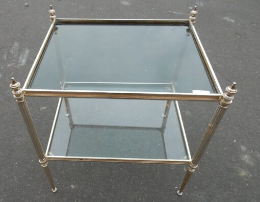 1970 End of sofa Maison Bagués  with tops in smoked glass  48 X 40 cm - Image 6