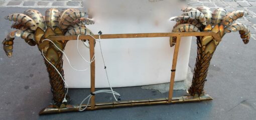 1970 ' Original Mirror with Palms  Illuminating Single Piece by Barbier - Image 3