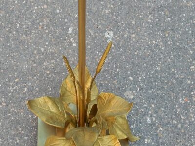 1970' Lampe aux Plantins Style Maison Jansen