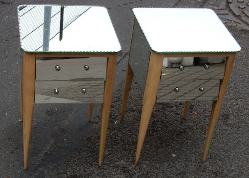 1950/60 Pair of Side Bed Art Deco Mirror