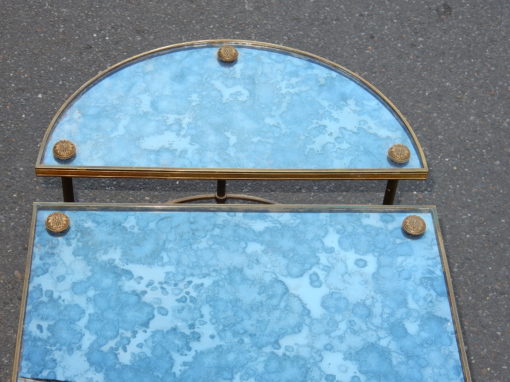 1950/70 Tripartite Table in Brass Style Maison Baguès - Image 7
