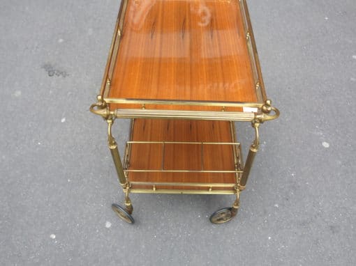 1970' Bar Roulant en Bronze Doré Décor Napoléon III – Image 8