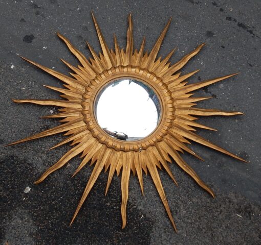 1950/70 ' Miroir Soleil Convexe, Bois Doré - Diametre 122 cm – Image 2