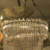 1970' Lustre 180 Cristaux 17 Ampoules  Hauteur 94 x Diamètre 64 cm – Image 8