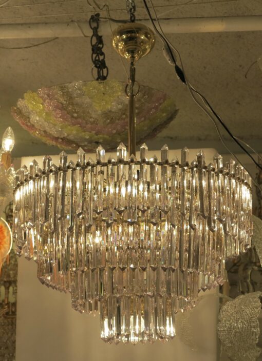 1970' Chandelier 180 Crystals,17 Bulbs - Image 8