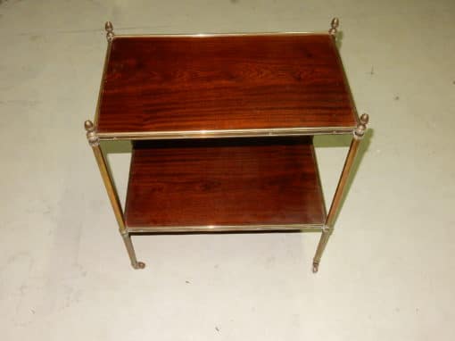 1950/70' End of Sofa or Shelve Maison Jansen with 2 Mahogany Trays - Image 3