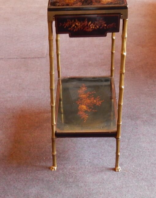 1950/70'  Table With a Drawer in the Style of Maison Bagués ,Lacquer of China 48 X 25 cm - Image 3
