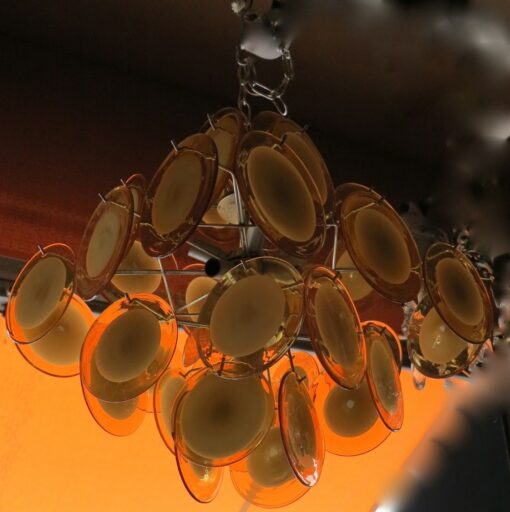 Lustre Murano Vistosi rondelle d orange – Image 4