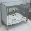 Commode art deco miroir 3 tiroirs 6 poignées verre – Image 4