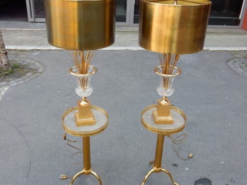 1950-70 ' Pair of Crystal and Bronze Lamp In The Styele Of Maison Charles - Image 2