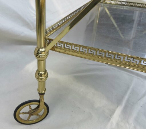 1970' Desserte Art Déco en Bronze Doré Maison Baguès – Image 4