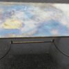 1970 Coffee table Maison Bagués  in Bronze with top miror oxyded oldered