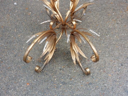 1970'  Cofee Table sheaf of wheat Gilted in The Style of Coco Chanel - Image 3