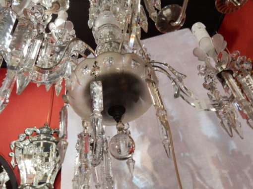 1950' Chandelier Baccarat 6 Arms H 66 x D 65 cm - Image 6