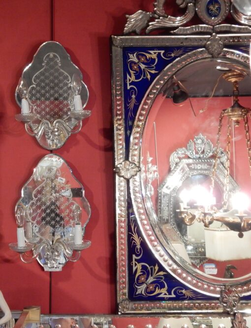 1960/70' Paire d  Appliques  En Miroir De Venise