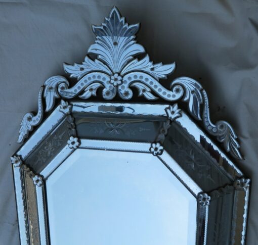 1880' Octagonal Mirror Has Front Wall Napoleon III - Image 3