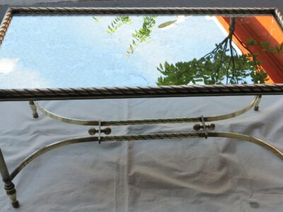 1950 Coffee table with gallery rope,Maison Bagués